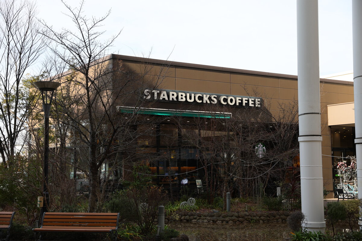 越谷イオンレイクタウン　：AEON LakeTownの外観。車や人が写っている。