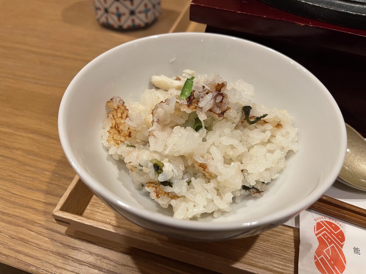 のど黒釜飯専門店 能加万菜 と成屋：のど黒釜飯のメニュー