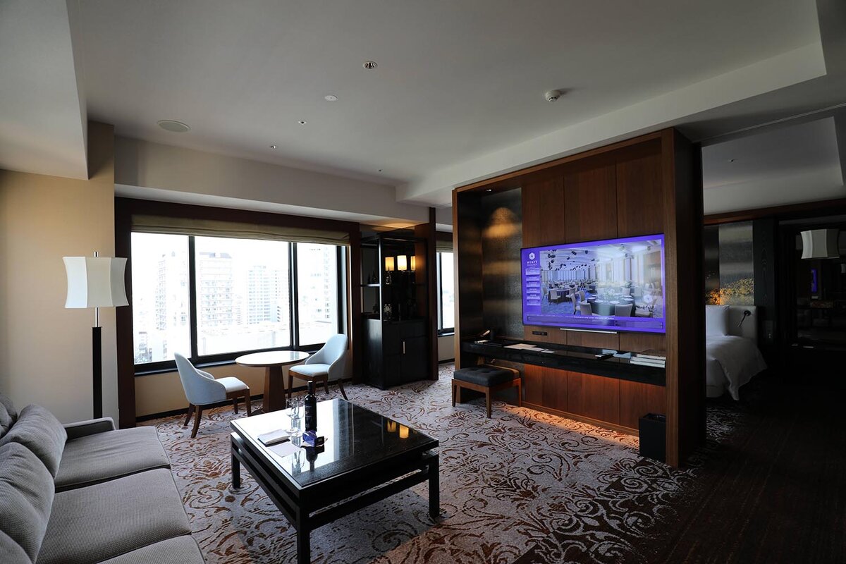 寝室　ハイアットリージェンシー横浜：ホテルの部屋、ベッド