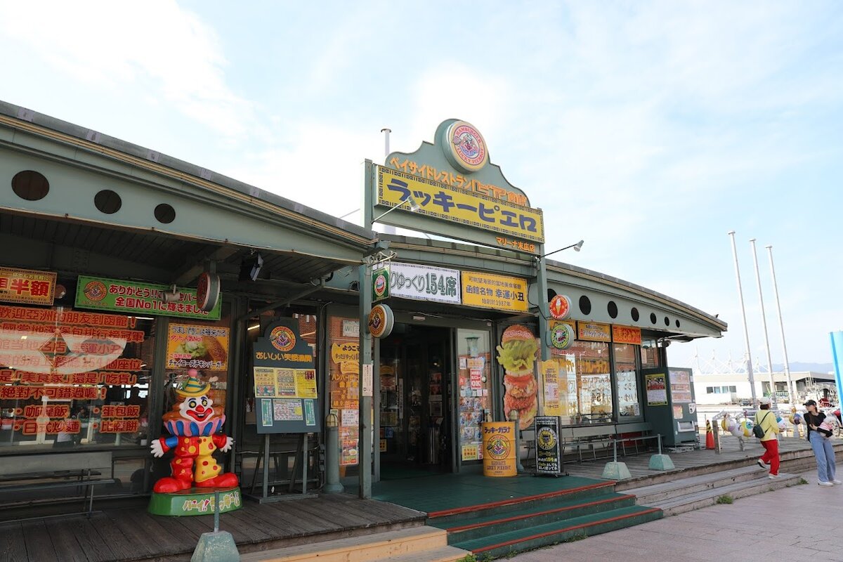 金森赤レンガ倉庫：店内を上から撮影した写真。商品棚やレジが見える。