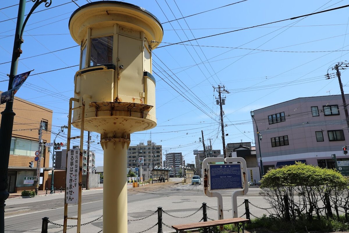 雪景色の中、兵隊のジオラマ。背景には建物と人物。