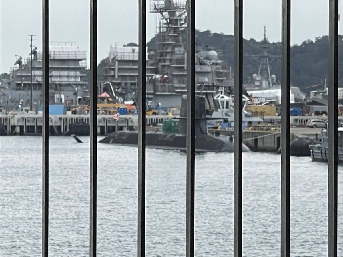 スターバックス コーヒー コースカベイサイドストアーズ店:コーヒー、テーブル、海の見える風景